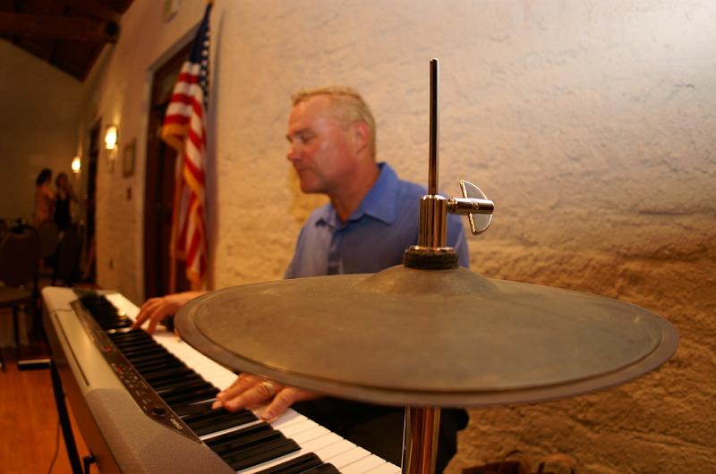 PICT2409.JPG - He plays the cymbal at the same time! Mark's fantastic!
