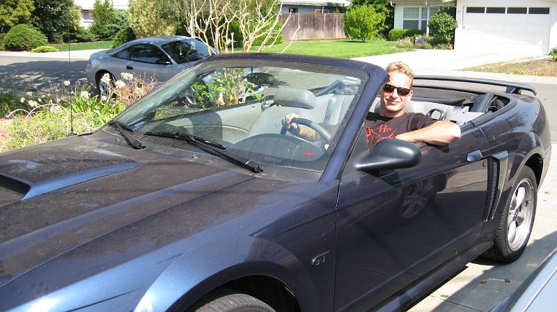 IMG_0496.JPG - Andy poses in Valeries Mustang!